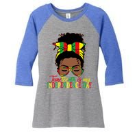 Juneteenth Is My Independence Freedom Day Independence Gift Women's Tri-Blend 3/4-Sleeve Raglan Shirt