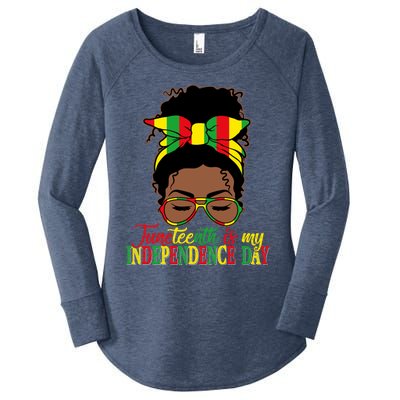 Juneteenth Is My Independence Freedom Day Independence Gift Women's Perfect Tri Tunic Long Sleeve Shirt