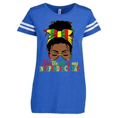 Juneteenth Is My Independence Freedom Day Independence Gift Enza Ladies Jersey Football T-Shirt