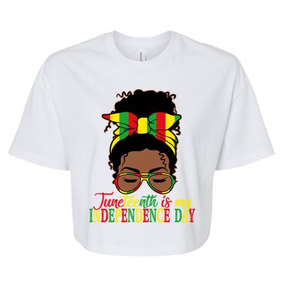 Juneteenth Is My Independence Freedom Day Independence Gift Bella+Canvas Jersey Crop Tee