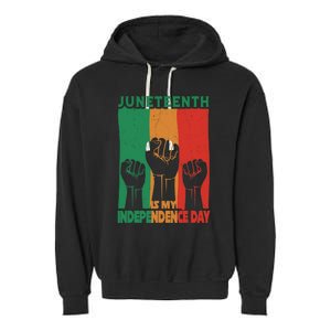 Juneteenth Is My Independence Day Black Queen King Cute Girl Garment-Dyed Fleece Hoodie