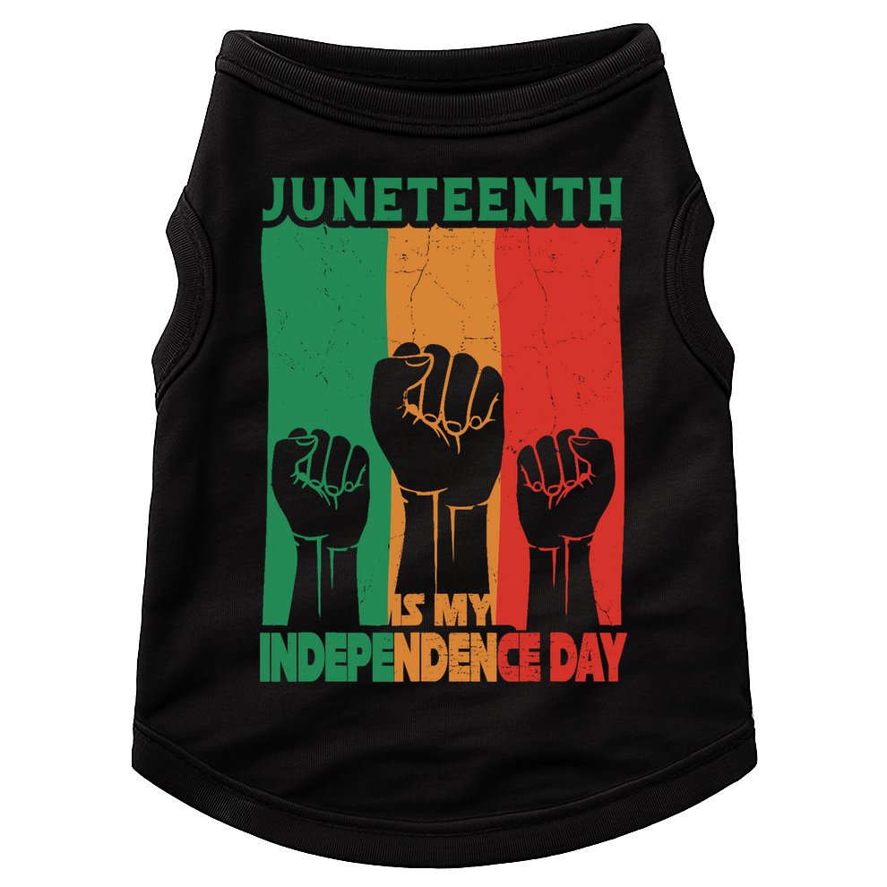 Juneteenth Is My Independence Day Black Queen King Cute Girl Doggie Tank