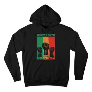 Juneteenth Is My Independence Day Black Queen King Cute Girl Hoodie