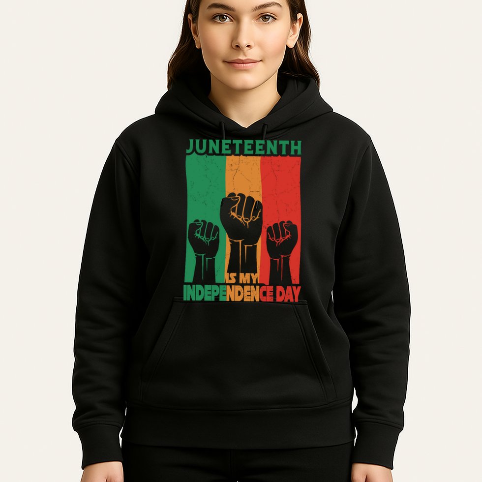 Juneteenth Is My Independence Day Black Queen King Cute Girl Hoodie