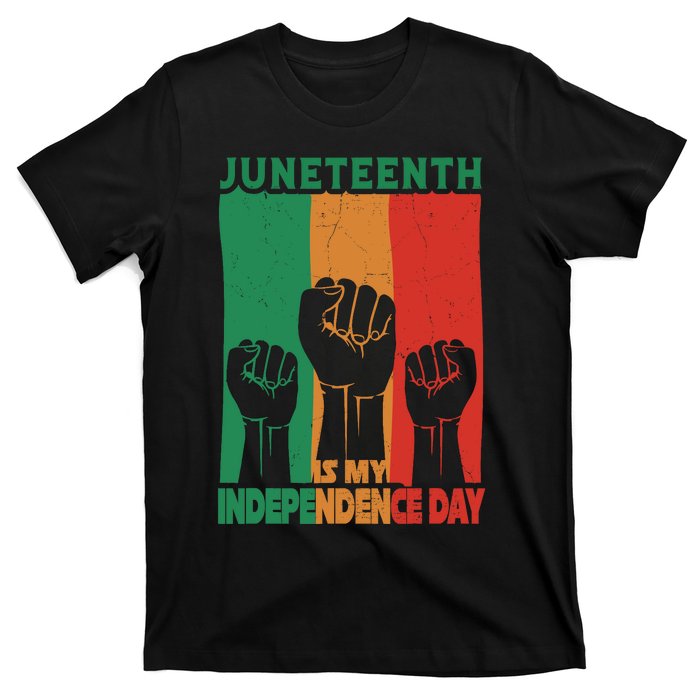 Juneteenth Is My Independence Day Black Queen King Cute Girl T-Shirt