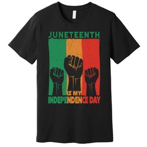 Juneteenth Is My Independence Day Black Queen King Cute Girl Premium T-Shirt