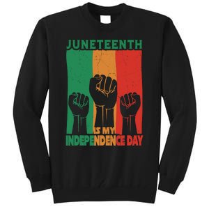 Juneteenth Is My Independence Day Black Queen King Cute Girl Tall Sweatshirt