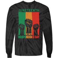 Juneteenth Is My Independence Day Black Queen King Cute Girl Tie-Dye Long Sleeve Shirt