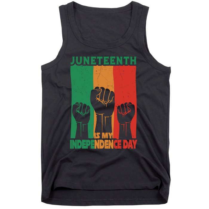 Juneteenth Is My Independence Day Black Queen King Cute Girl Tank Top