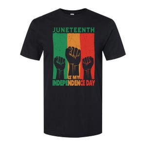 Juneteenth Is My Independence Day Black Queen King Cute Girl Softstyle CVC T-Shirt