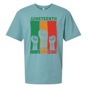 Juneteenth Is My Independence Day Black Queen King Cute Girl Sueded Cloud Jersey T-Shirt