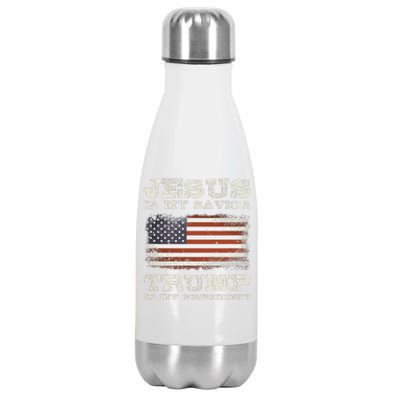 Jesus Is My Savior Trump Is My President Stainless Steel Insulated Water Bottle