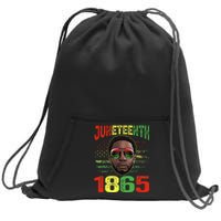 Juneteenth Is My Independence Day Black King Fathers Day Sweatshirt Cinch Pack Bag