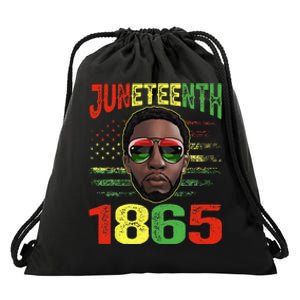 Juneteenth Is My Independence Day Black King Fathers Day Drawstring Bag