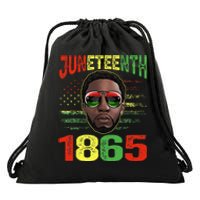 Juneteenth Is My Independence Day Black King Fathers Day Drawstring Bag