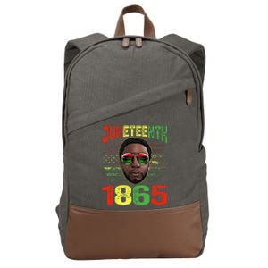 Juneteenth Is My Independence Day Black King Fathers Day Cotton Canvas Backpack