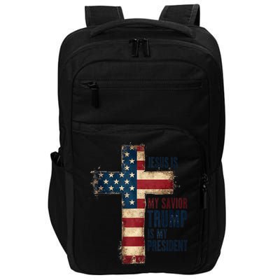 Jesus Is My Savior Trump Is My President Trump 2024 Maga Impact Tech Backpack