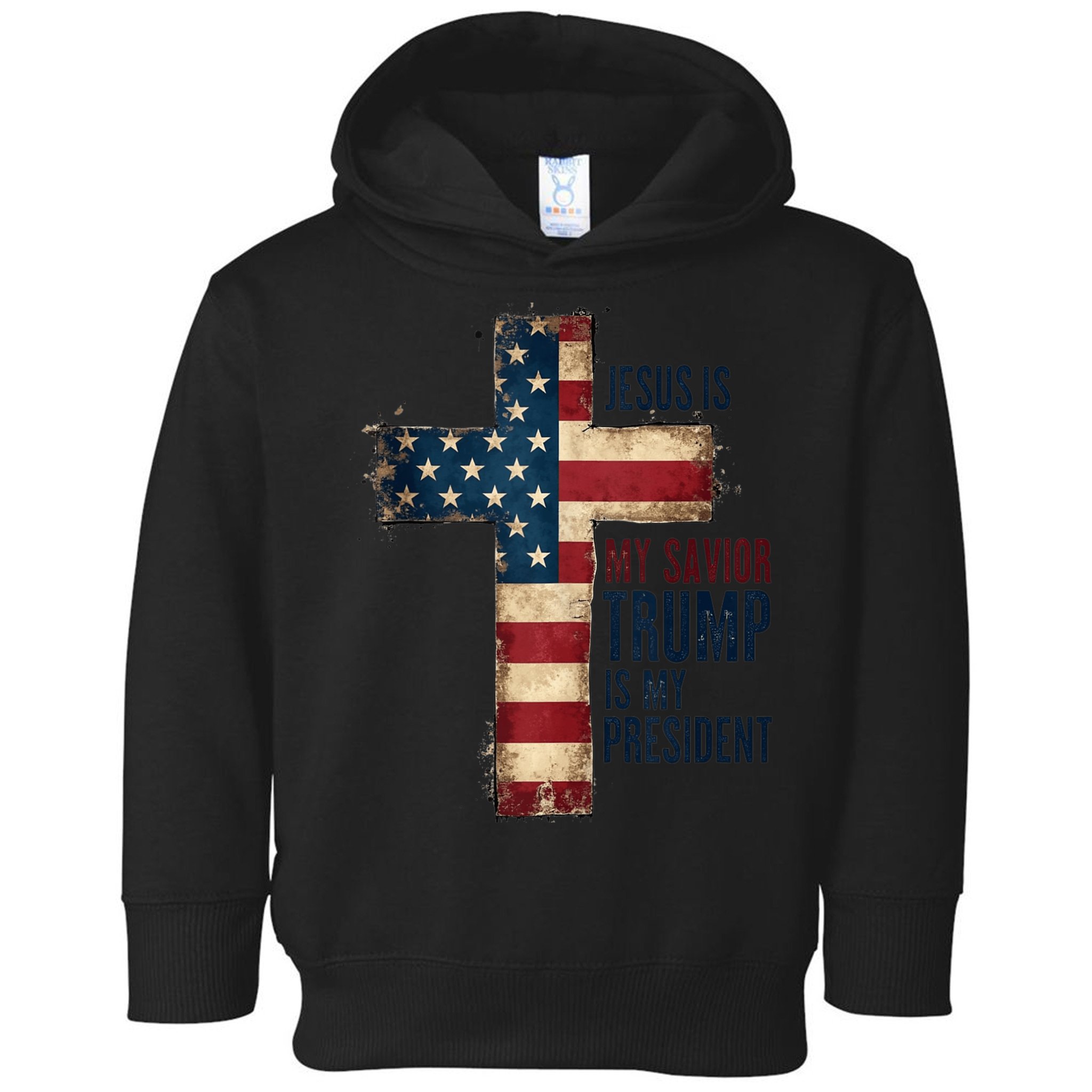 Jesus Is My Savior Trump Is My President Trump 2024 Maga Toddler Hoodie