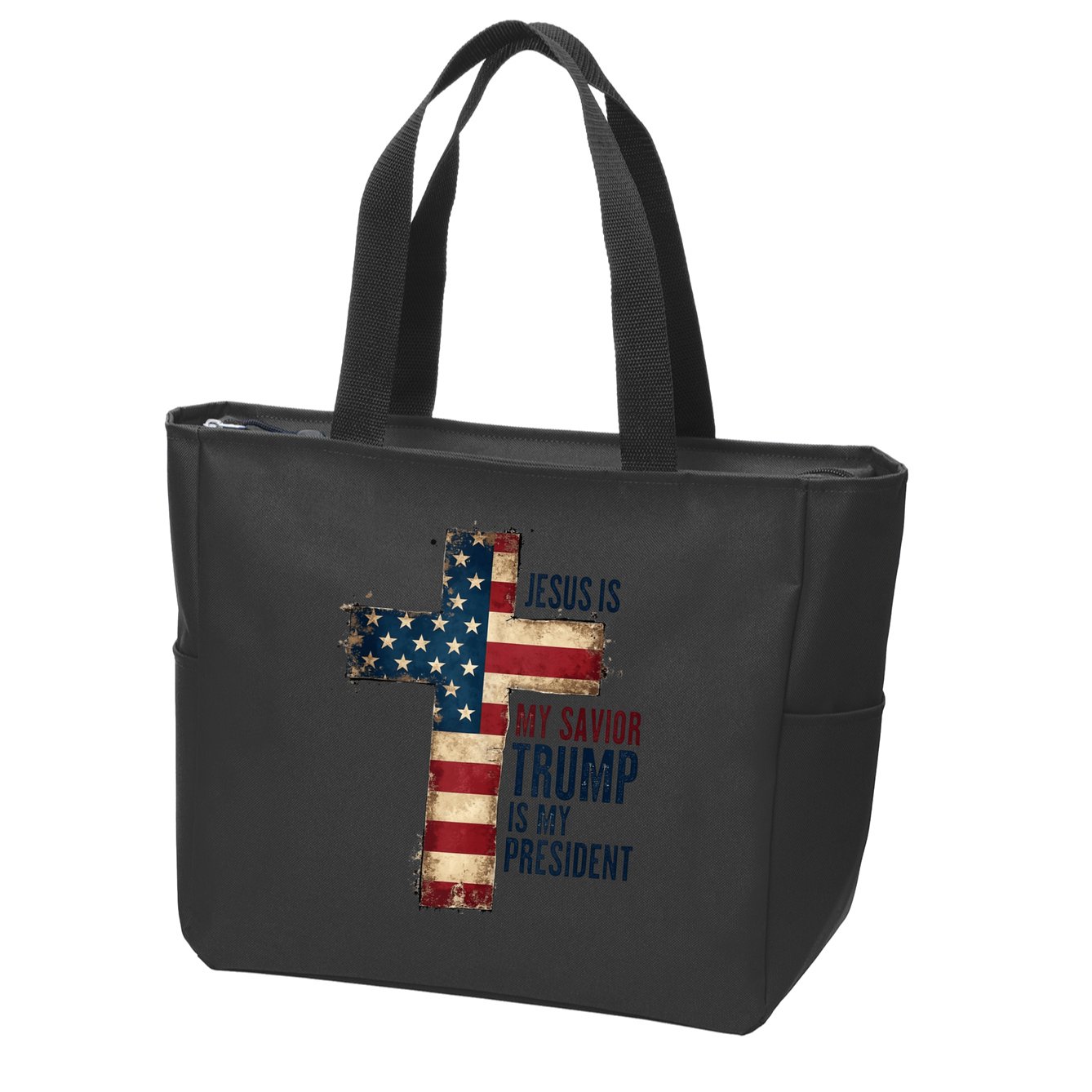 Jesus Is My Savior Trump Is My President Trump 2024 Maga Zip Tote Bag