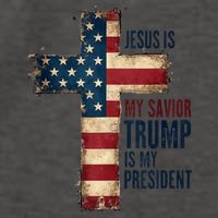 Jesus Is My Savior Trump Is My President Trump 2024 Maga Vector Backpack