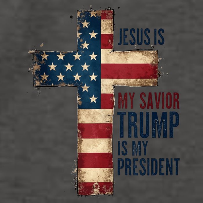 Jesus Is My Savior Trump Is My President Trump 2024 Maga Vector Backpack