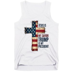 Jesus Is My Savior Trump Is My President Trump 2024 Maga Tank Top