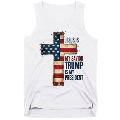 Jesus Is My Savior Trump Is My President Trump 2024 Maga Tank Top