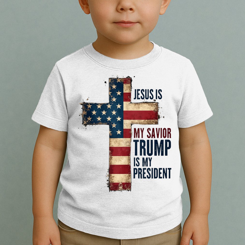 Jesus Is My Savior Trump Is My President Trump 2024 Maga Toddler T-Shirt