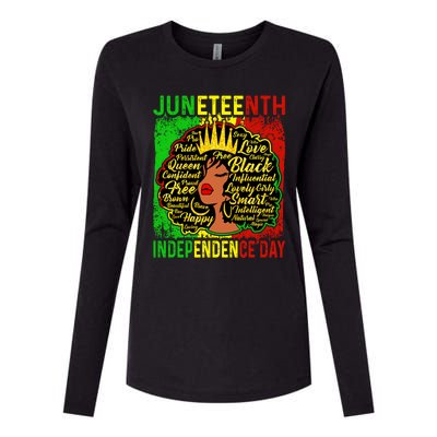 Juneteenth Is My Independence Blm Black History Gift Womens Cotton Relaxed Long Sleeve T-Shirt