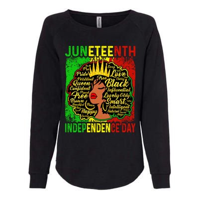 Juneteenth Is My Independence Blm Black History Gift Womens California Wash Sweatshirt