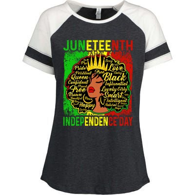 Juneteenth Is My Independence Blm Black History Gift Enza Ladies Jersey Colorblock Tee