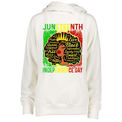 Juneteenth Is My Independence Blm Black History Gift Womens Funnel Neck Pullover Hood