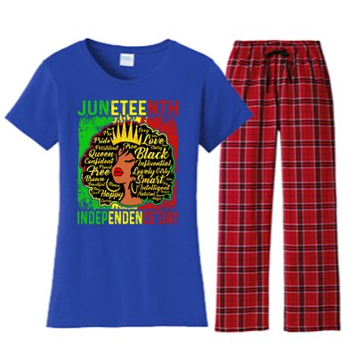 Juneteenth Is My Independence Blm Black History Gift Women's Flannel Pajama Set