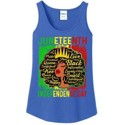 Juneteenth Is My Independence Blm Black History Gift Ladies Essential Tank