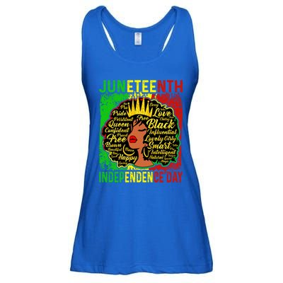 Juneteenth Is My Independence Blm Black History Gift Ladies Essential Flowy Tank