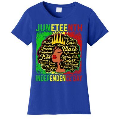 Juneteenth Is My Independence Blm Black History Gift Women's T-Shirt