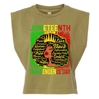 Juneteenth Is My Independence Blm Black History Gift Garment-Dyed Women's Muscle Tee