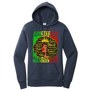 Juneteenth Is My Independence Blm Black History Gift Women's Pullover Hoodie