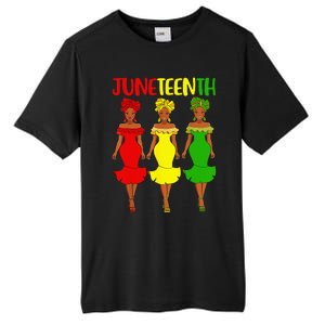 Juneteenth Is My Independence Day Afro Melanin Black Women Tall Fusion ChromaSoft Performance T-Shirt