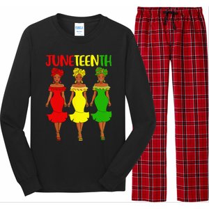 Juneteenth Is My Independence Day Afro Melanin Black Women Long Sleeve Pajama Set