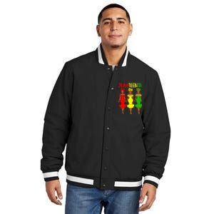 Juneteenth Is My Independence Day Afro Melanin Black Women Insulated Varsity Jacket