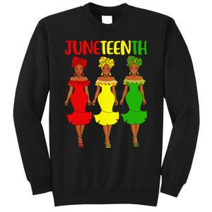 Juneteenth Is My Independence Day Afro Melanin Black Women Tall Sweatshirt