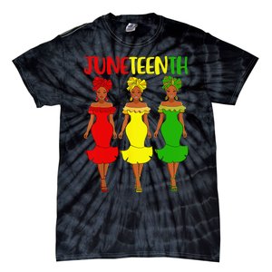 Juneteenth Is My Independence Day Afro Melanin Black Women Tie-Dye T-Shirt