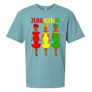 Juneteenth Is My Independence Day Afro Melanin Black Women Sueded Cloud Jersey T-Shirt