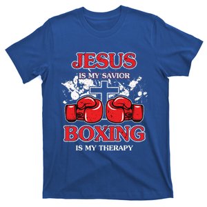 Jesus Is My Savior Boxing Is My Therapy Meaningful Gift T-Shirt