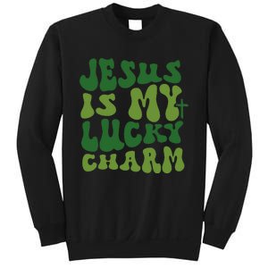 Jesus Is My Lucky Charm Groovy Christian St Patricks Day Sweatshirt