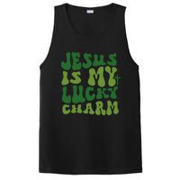 Jesus Is My Lucky Charm Groovy Christian St Patricks Day PosiCharge Competitor Tank