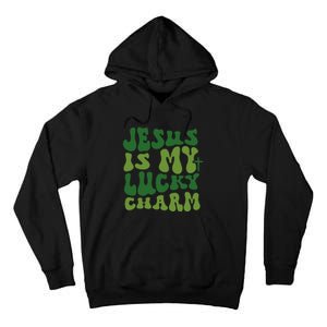 Jesus Is My Lucky Charm Groovy Christian St Patricks Day Tall Hoodie