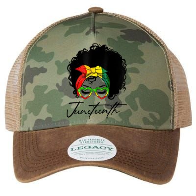 Juneteenth Is My Independence Day Black Messy Bun Funny Gift Legacy Tie Dye Trucker Hat