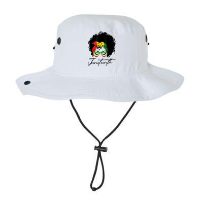 Juneteenth Is My Independence Day Black Messy Bun Funny Gift Legacy Cool Fit Booney Bucket Hat